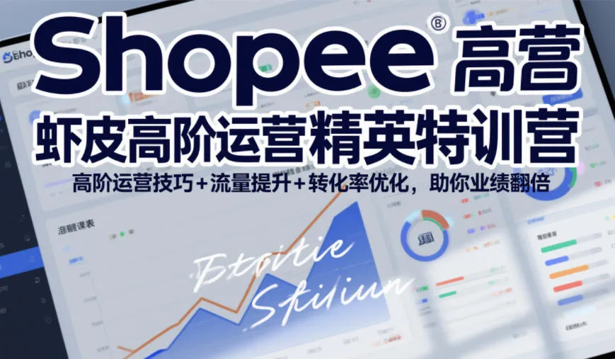 Shopee虾皮高阶运营精英特训营,高阶运营技巧+流量提升+转化率优化,助你业绩翻倍(更新26年9月)