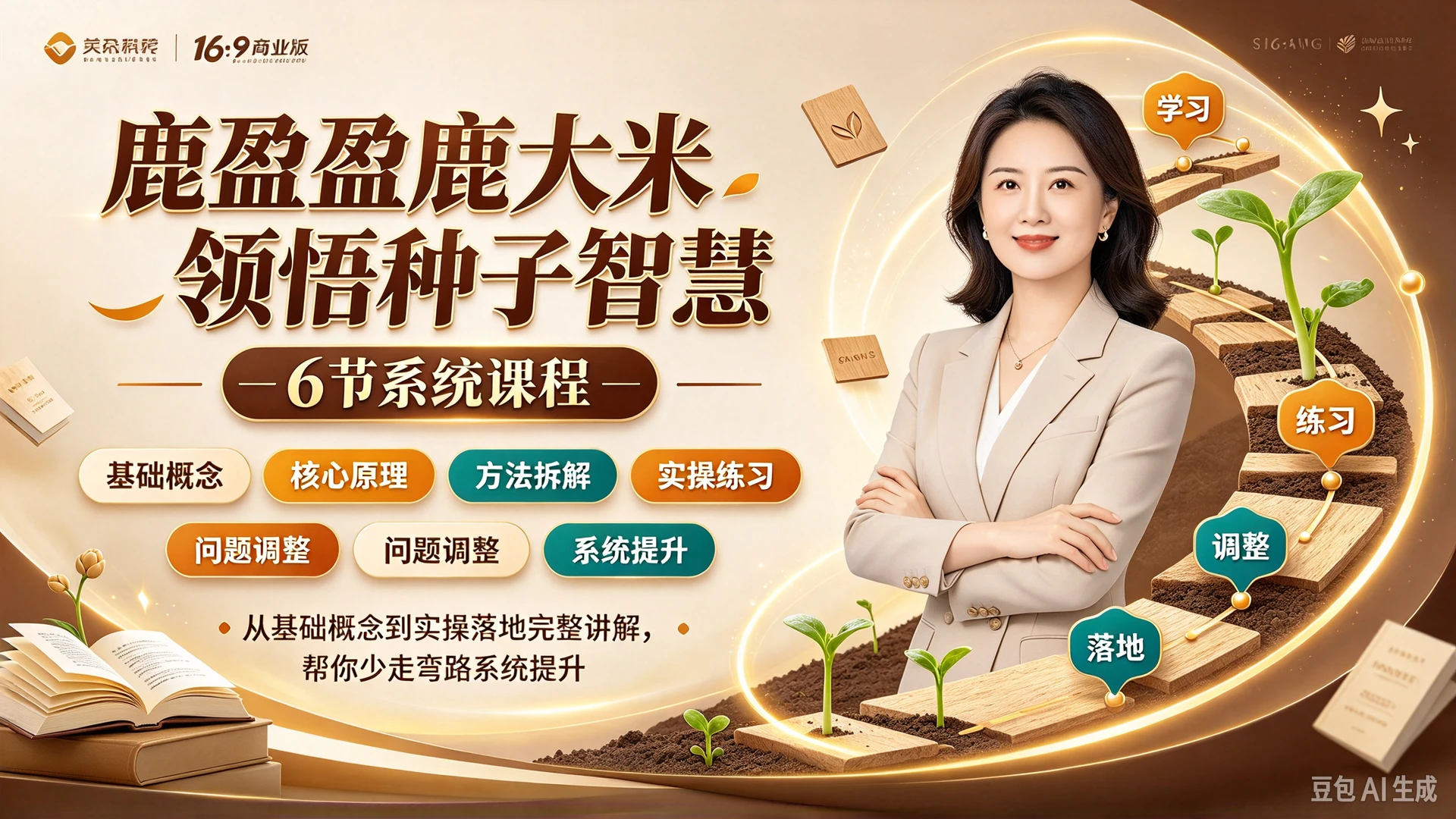 【精】鹿盈盈鹿大米领悟种子智慧,6 节系统课程,从基础概念到实操落地完整讲解,帮你少走弯路系统提升-副业吧