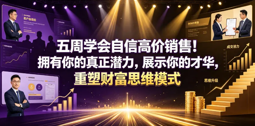 五周学会自信高价销售！拥有你的真正潜力，展示你的才华，重塑财富思维模式【原创双语字幕】-副业吧