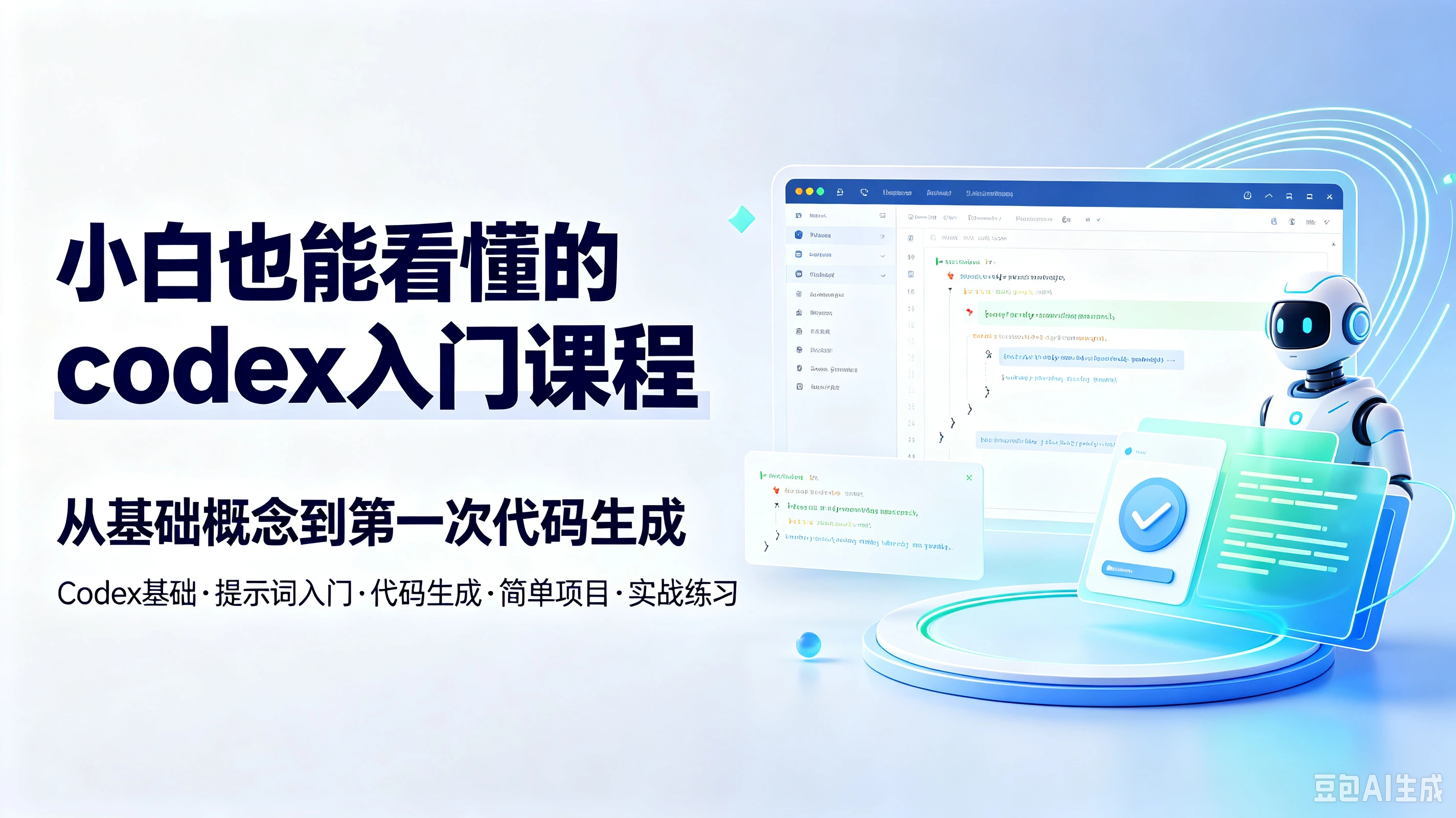 【精】小白也能看懂的codex入门课程,从基础概念到第一次代码生成-副业吧
