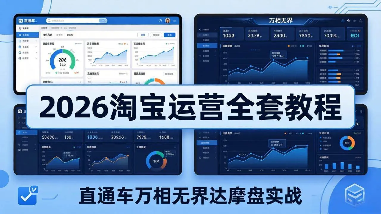 （19288期）2026淘宝运营全套教程(更新7月)，直通车万相无界达摩盘实战，从基础到进阶提升流量转化-副业吧