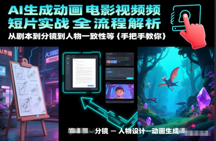 AI生成动画电影视频短片实战全流程解析，从剧本到分镜到人物一致性等手把手教你-副业吧