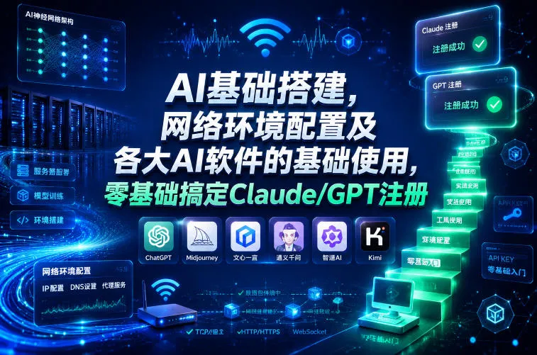 AI基础搭建,网络环境配置及各大AI软件的基础使用,零基础搞定Claude/GPT注册-副业吧
