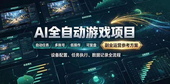 (19365期)AI全自动游戏躺賺副业:日入几百,稳定运行三年的项目!-副业吧 (19365期)AI全自动游戏躺賺副业:日入几百,稳定运行三年的项目!-副业吧