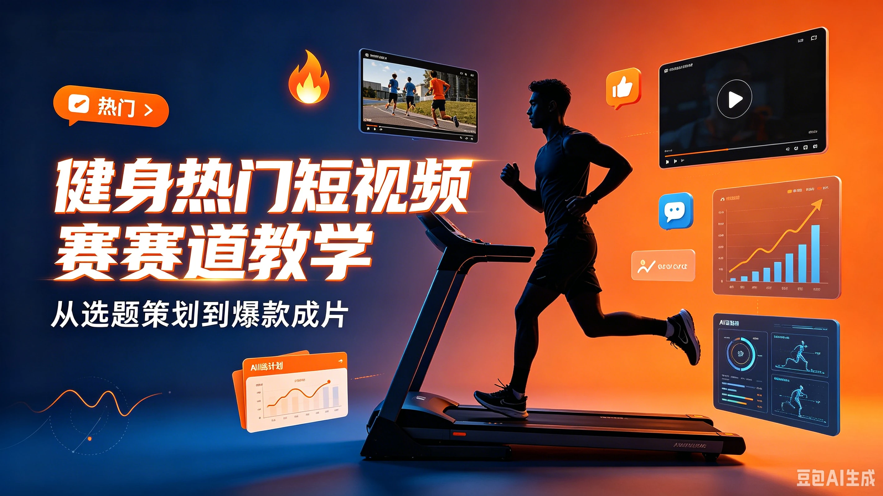 【精】抖音某博主的健身热门短视频赛道教学，精选独家，接商单或者健身私域，零基础也能快速入局-副业吧