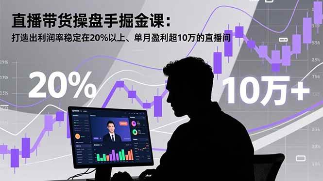 (16727期)直播带货操盘手掘金课:打造出利润率稳定在20%以上、单月盈利超10万的直播间 (16727期)直播带货操盘手掘金课:打造出利润率稳定在20%以上、单月盈利超10万的直播间