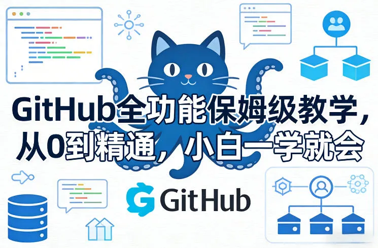 GitHub全功能保姆级教学，从0到精通，小白一学就会-副业吧