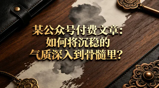 某公众号付费文章：如何将沉稳的气质深入到骨髓里？-副业吧