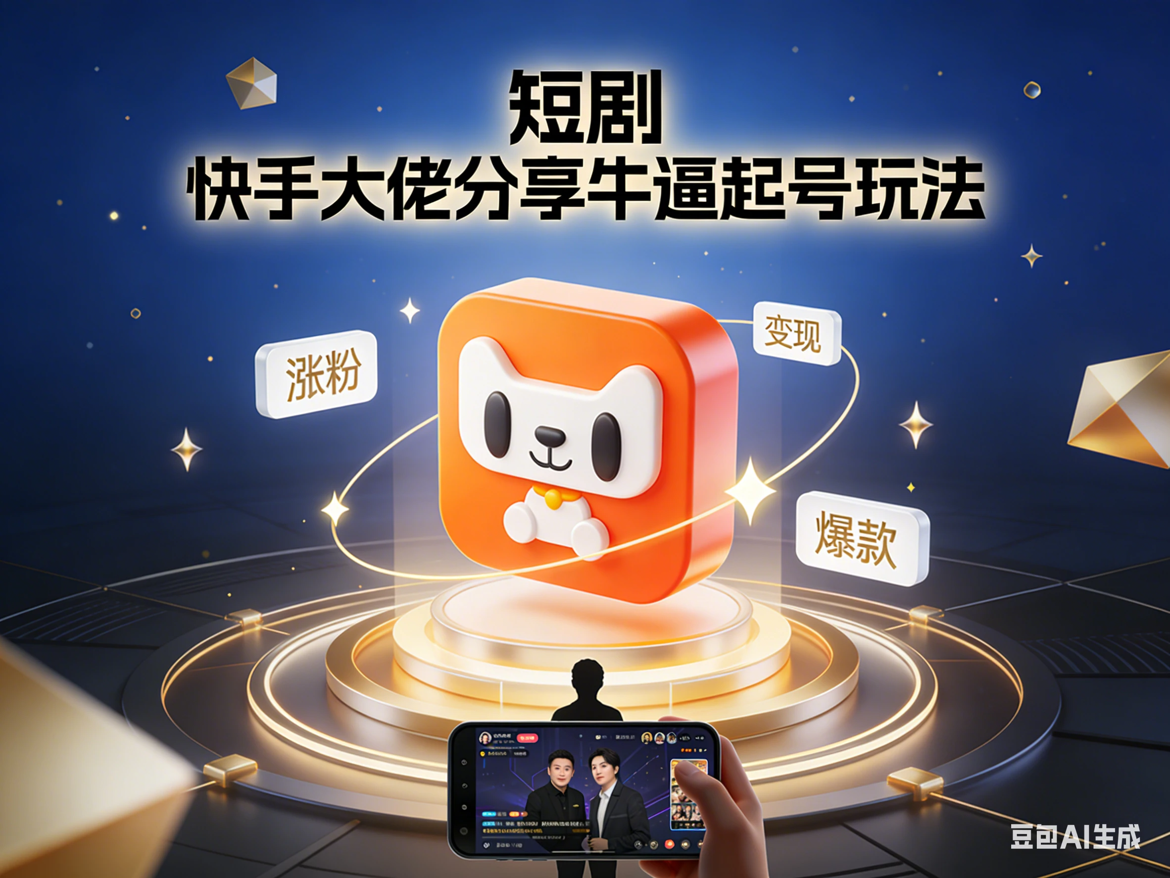 短剧 快手大佬分享牛逼起号玩法-副业吧