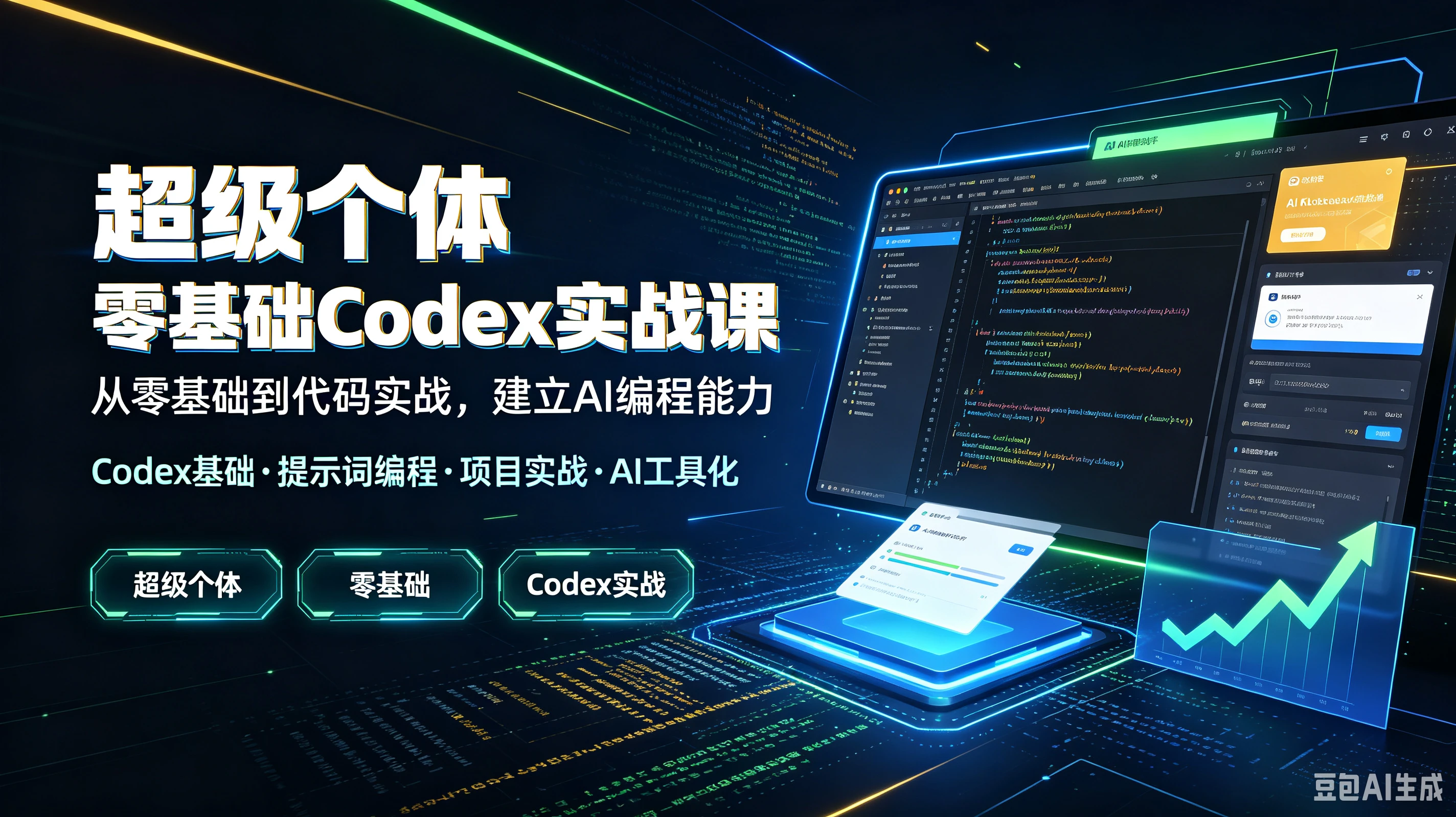 【精】超级个体零基础Codex实战课，从零基础到代码实战，建立AI编程能力，Codex基础·提示词编程·项目实战·AI工具化-副业吧