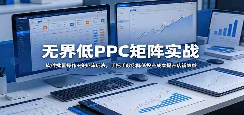 无界低PPC矩阵实战:软件批量操作+多矩阵玩法,手把手教你降低投产成本提升店铺效益-副业吧