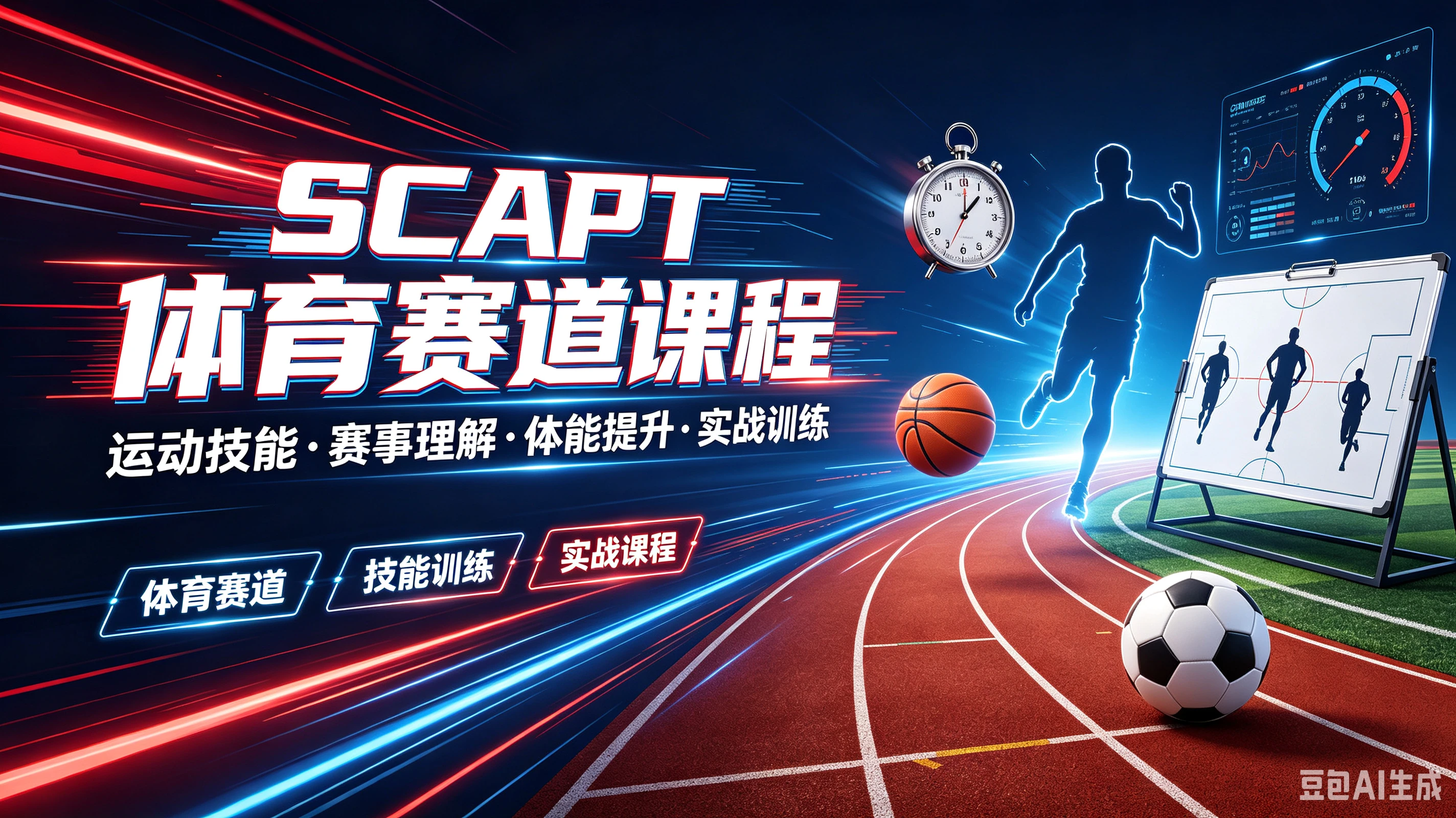 【精】SCAPT体育赛道课程,运动技能·赛事理解·体能提升·实战训练,技能训练、实战课程、体育赛道-副业吧