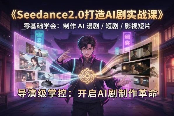【精】Seedance2.0打造AI剧实战课,导演级掌控:开启AI剧制作革命-副业吧