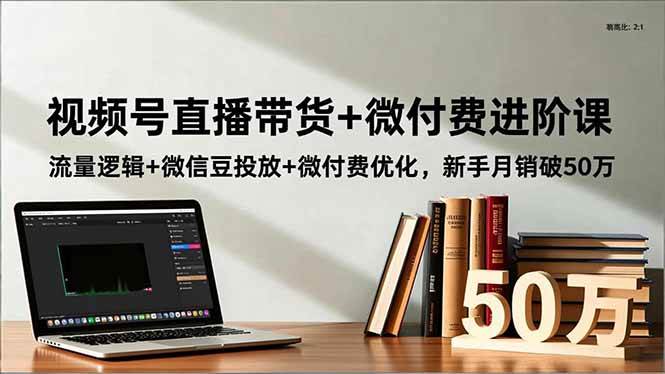 （16684期）视频号直播带货+微付费进阶课：流量逻辑+微信豆投放+微付费优化，新手月销破50万-副业吧