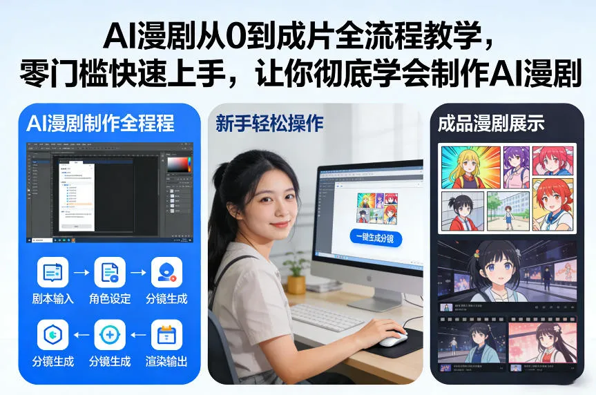 AI漫剧从0到成片全流程教学，零门槛快速上手，让你彻底学会制作AI漫剧【保姆级教程】-副业吧