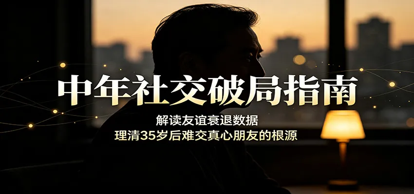 中年社交破局指南：解读友谊衰退数据，理清35岁后难交真心朋友的根源-副业吧