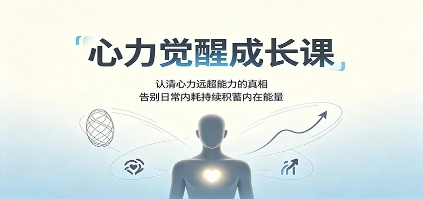心力觉醒成长课：认清心力远超能力的真相，告别日常内耗持续积蓄内在能量-副业吧
