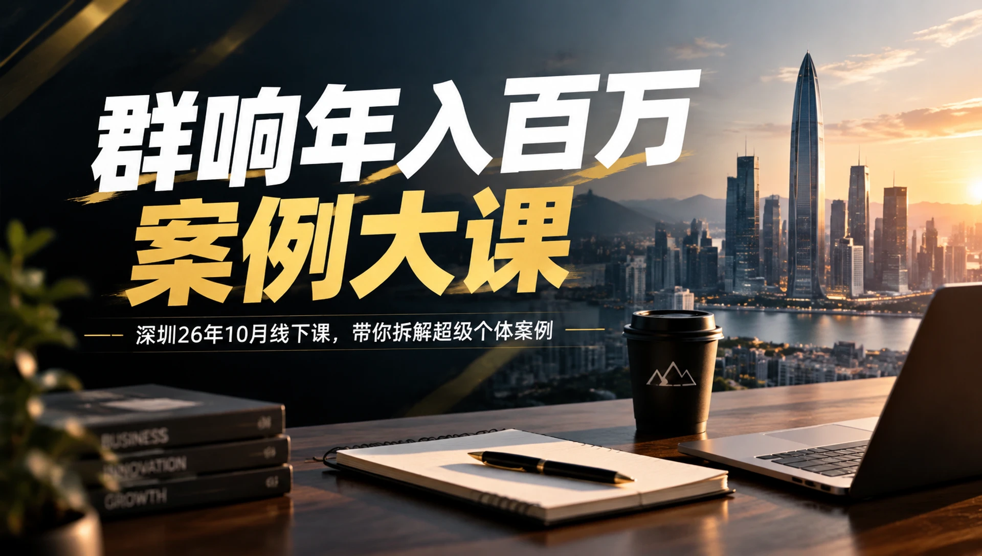 【精】群响年入百万案例大课深圳26年10月线下课，带你拆解超级个体案例-副业吧