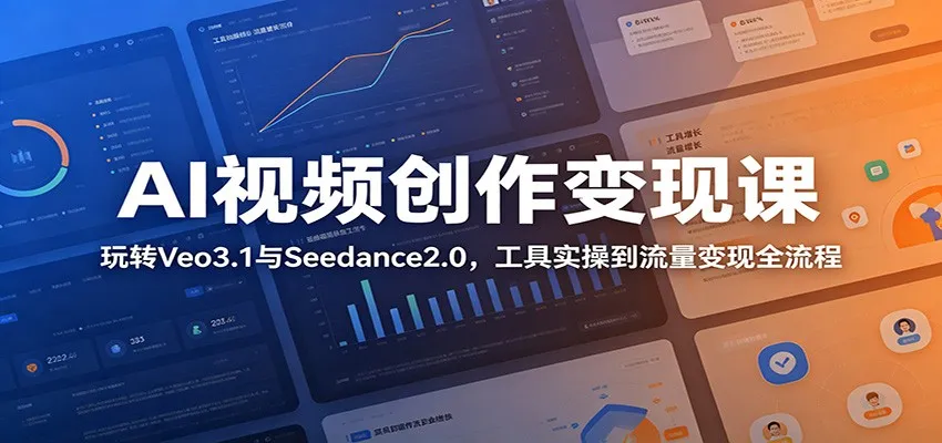 AI视频创作变现课:玩转Veo3.1与Seedance2.0,工具实操到流量变现全流程-副业吧