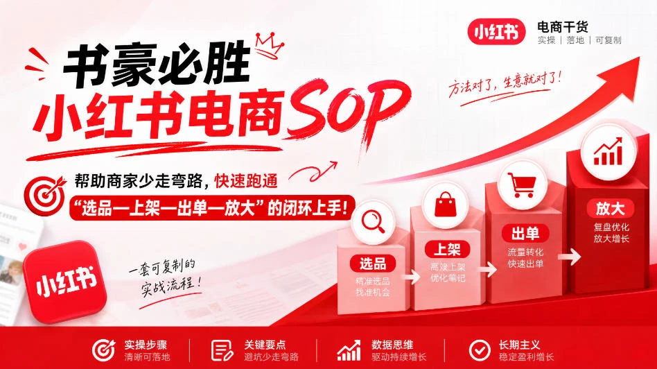 【精】书豪小红书电商sop 九月新课，5 节系统课程，从基础概念到实操落地完整讲解，帮你少走弯路系统提升-副业吧