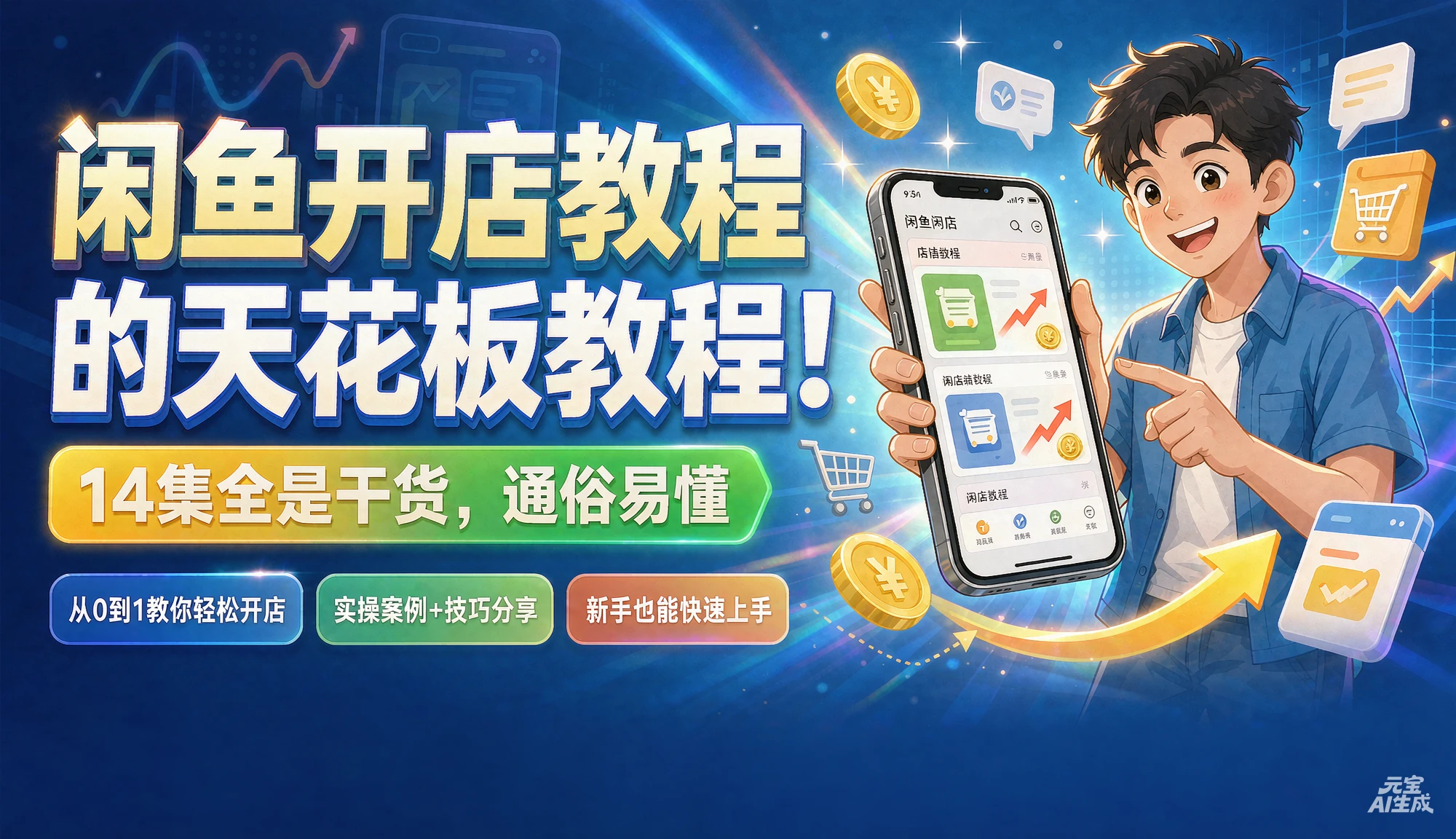 【精】闲鱼开店教程的天花板教程！14集全是干货，通俗易懂-副业吧