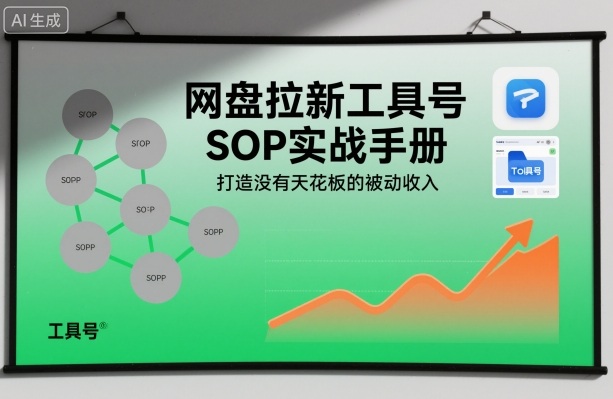 网盘拉新工具号SOP实战手册,打造没有天花板的被动收入-副业吧