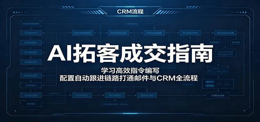 AI拓客成交指南:学习高效指令编写,配置自动跟进链路打通邮件与CRM全流程-副业吧
