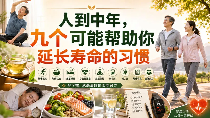 付费文章:人到中年,九个可能帮助你延长寿命的习惯-副业吧