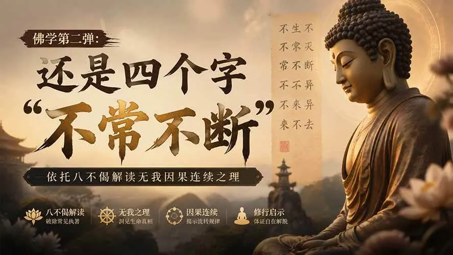 (19779期)付费文章:佛学第二弹:还是四个字“不常不断”依托八不偈解读无我因果连续之理-副业吧