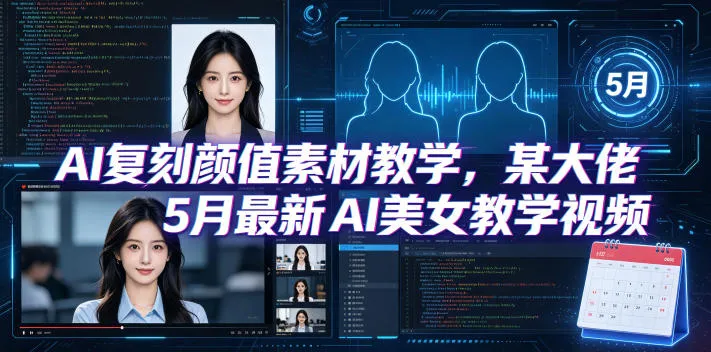AI复刻颜值素材教学,某大佬5月最新AI美女教学视频,内含4月好物复刻教学-副业吧