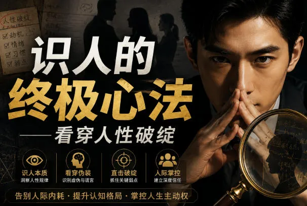 付费文章:识人的终极心法——看穿人性破绽-副业吧