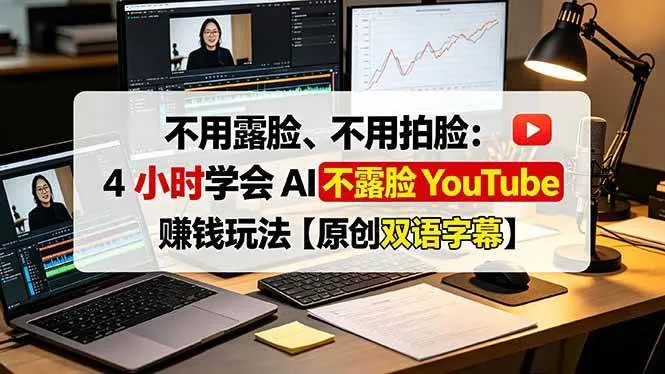 (19161期)不用露脸、不用拍脸:4 小时学会 AI 不露脸 YouTube 赚钱玩法【原创双语字幕】-副业吧