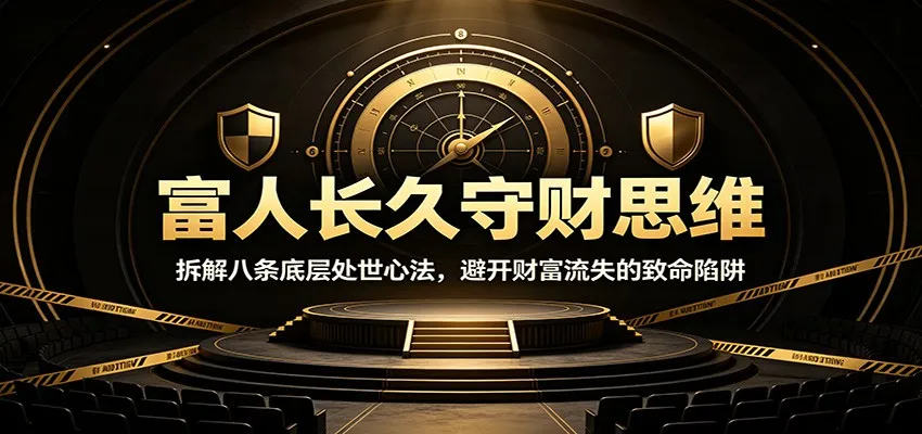 富人长久守财思维:拆解八条底层处世心法,避开财富流失的致命陷阱-副业吧