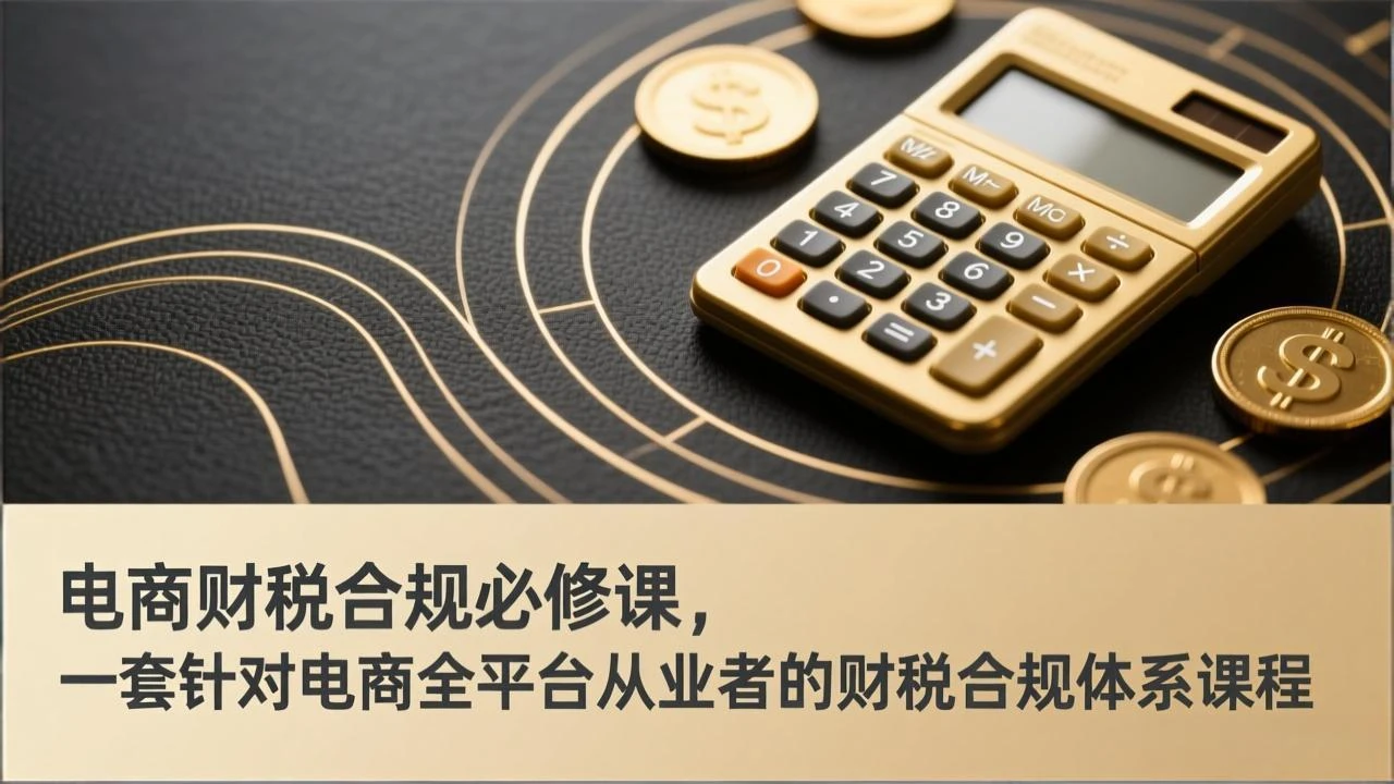 电商财税合规必修课，是一套针对电商全平台从业者的财税合规体系课程-副业吧