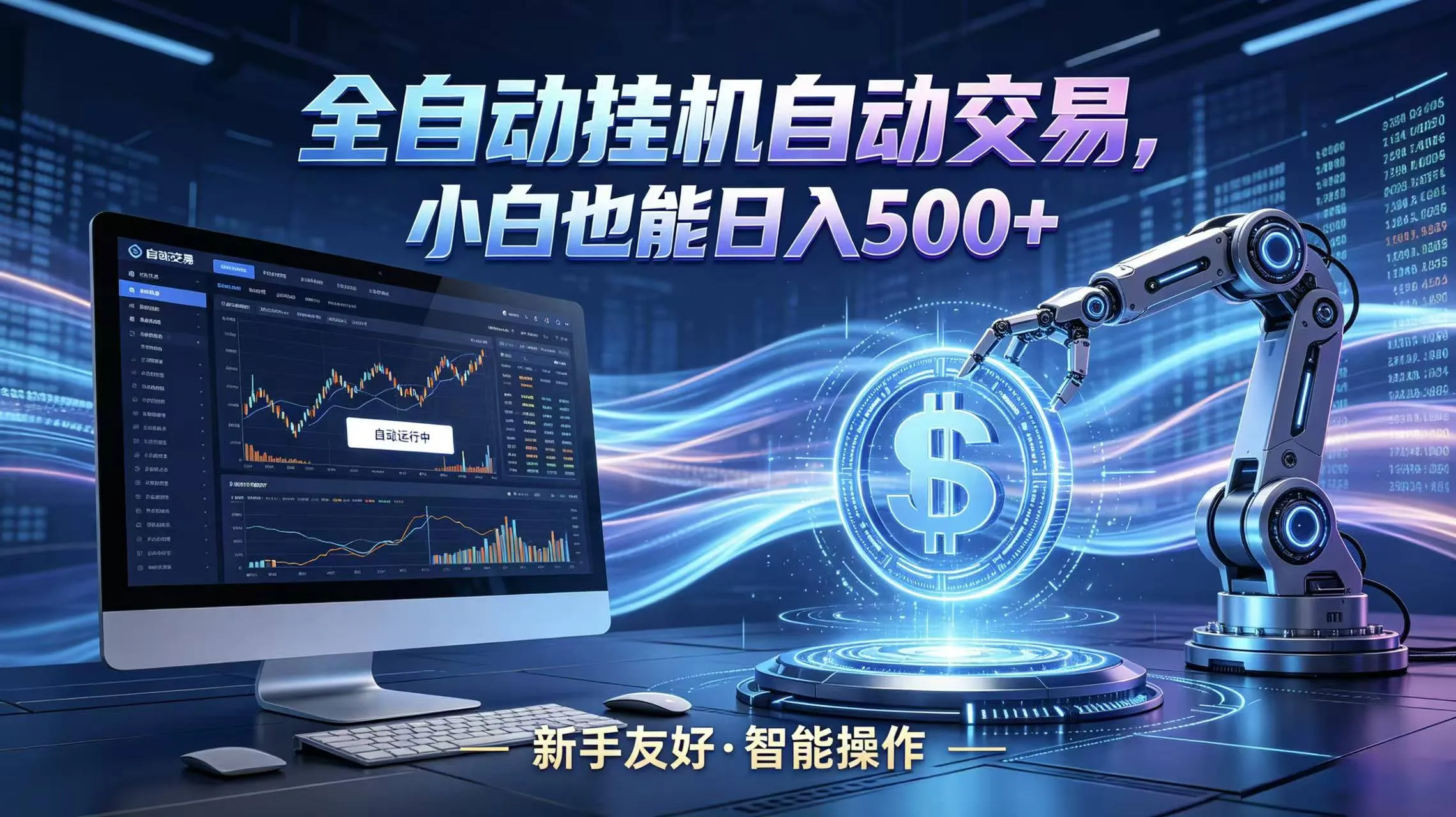 全新智能化交易助手，傻瓜式操作，小白也能快速上手，轻松实现日入500+-副业吧