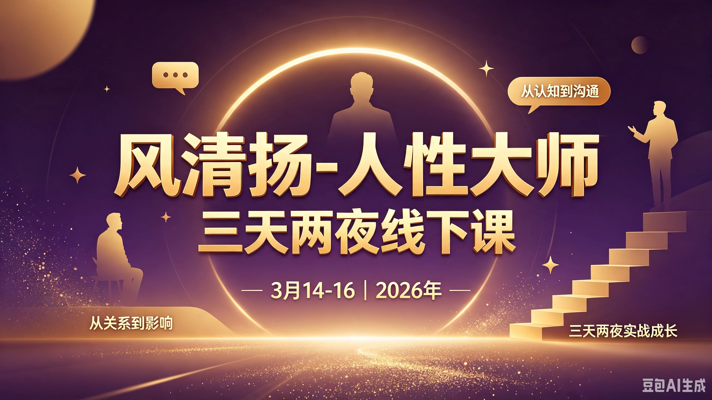 【精】风清扬-人性大师三天两夜3月14-16线下课2026年，拆解人性明暗逻辑，识人避坑，千万粉涨粉+直播百倍变现实战教学-副业吧