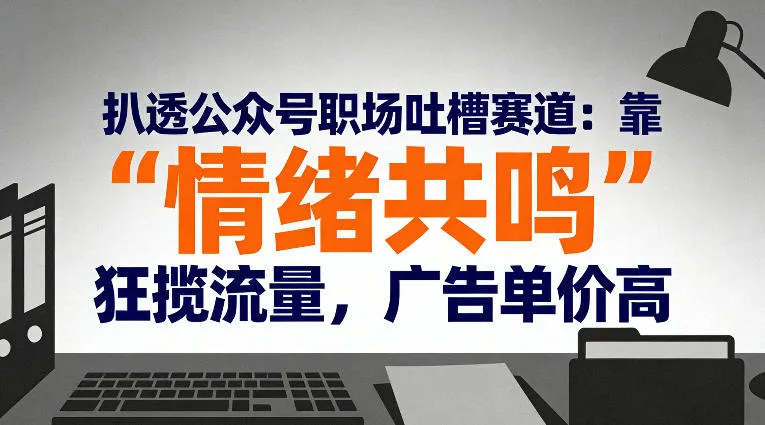扒透公众号职场吐槽赛道：靠“情绪共鸣”狂揽流量，广告单价高-副业吧