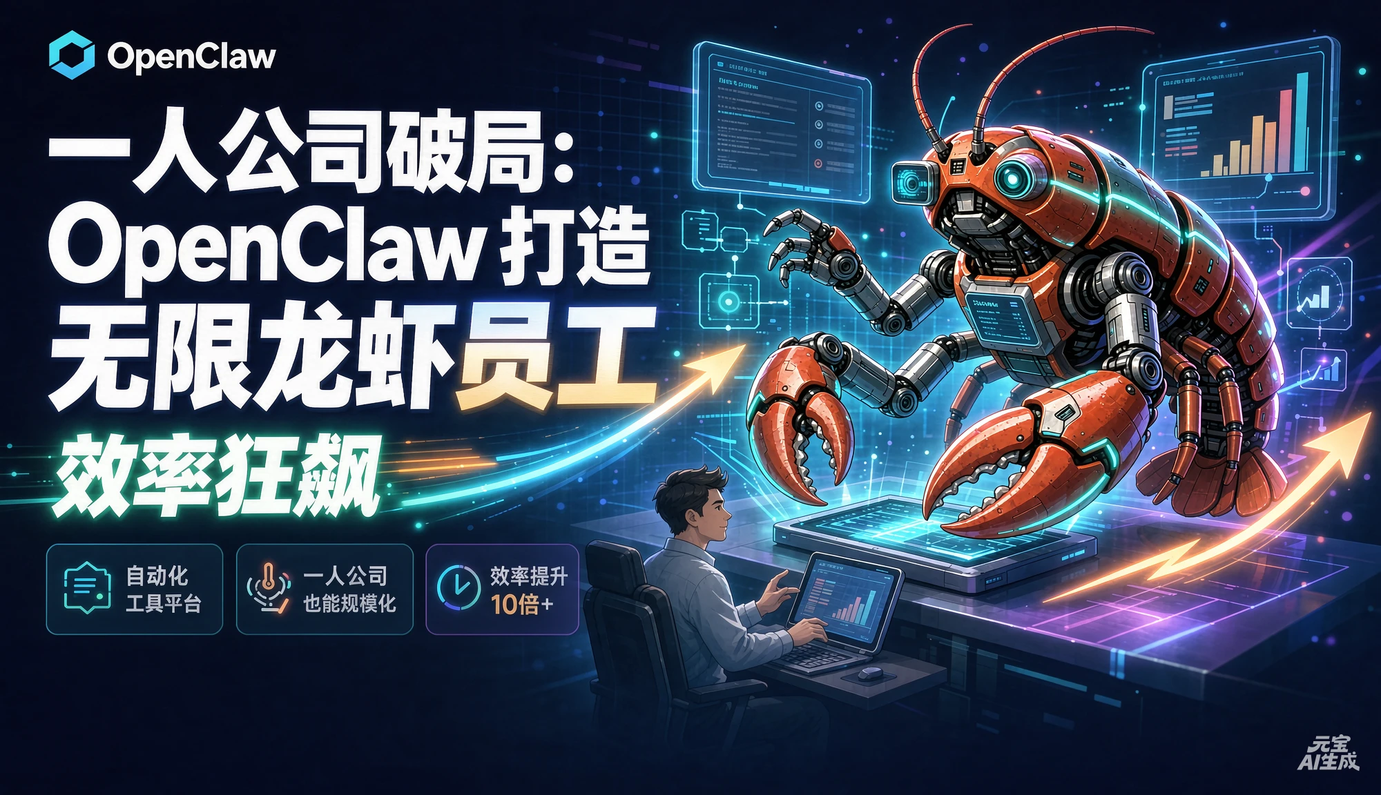 【精】一人公司破局:OpenClaw 打造无限龙虾员工,效率狂飙-副业吧