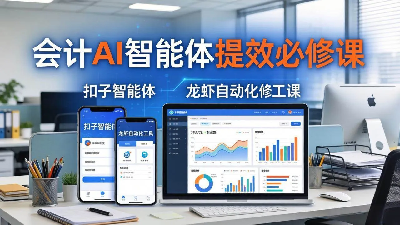 （18151期）财务会计AI智能体提效必修课：扣子智能体+龙虾自动化+报表分析，一站式提升财务工作效率-副业吧