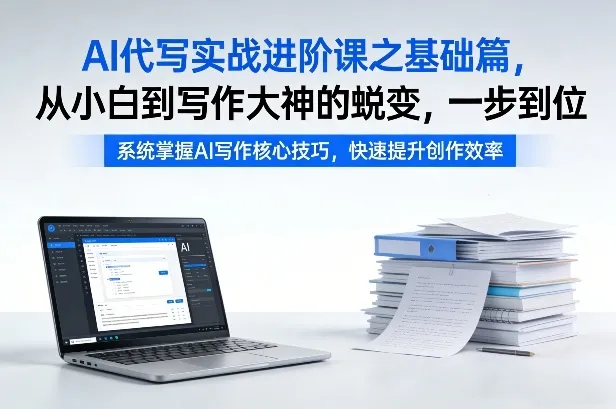 AI代写实战进阶课之基础篇，从小白到写作大神的蜕变，一步到位【揭秘】-副业吧
