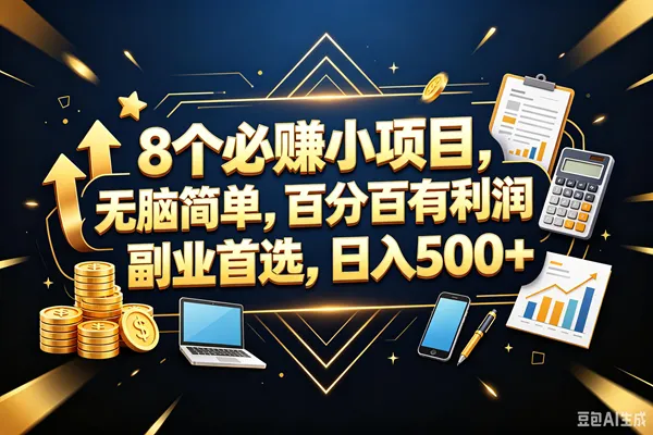 (18530期)9个必赚钱的小项目,百分百赚米,无脑简单,副业首选,日入399+-副业吧