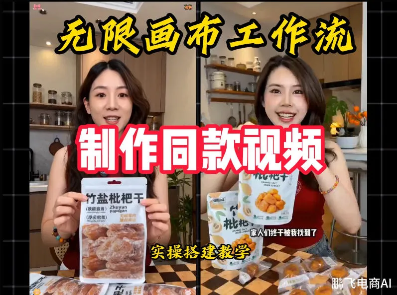 无限画布工作流一键复刻爆款带货视频,实操搭建,操作简单-副业吧