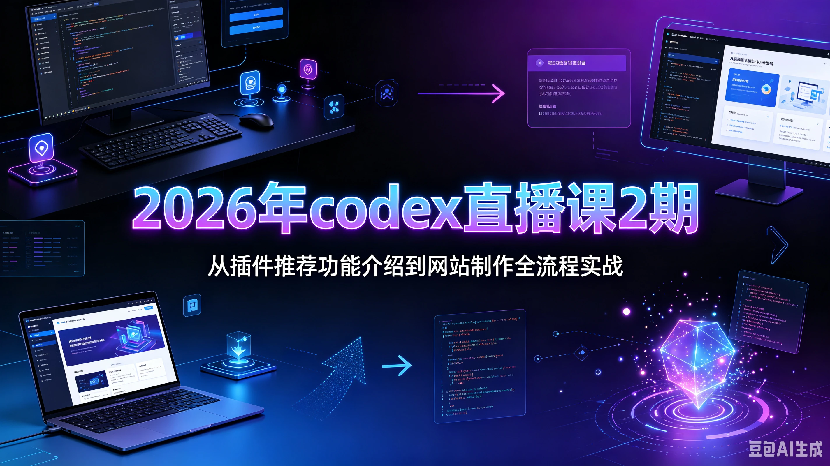 【精】2026年codex直播课2期 从插件推荐功能介绍到网站制作全流程实战-副业吧
