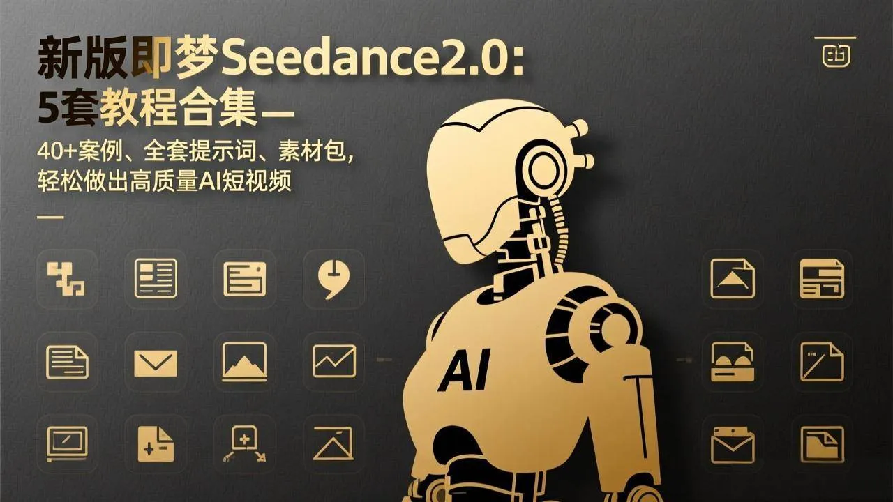 （17398期）新版即梦Seedance2.0：5套教程合集，40+案例、全套提示词、素材包，轻松做出高质量AI短视频-副业吧