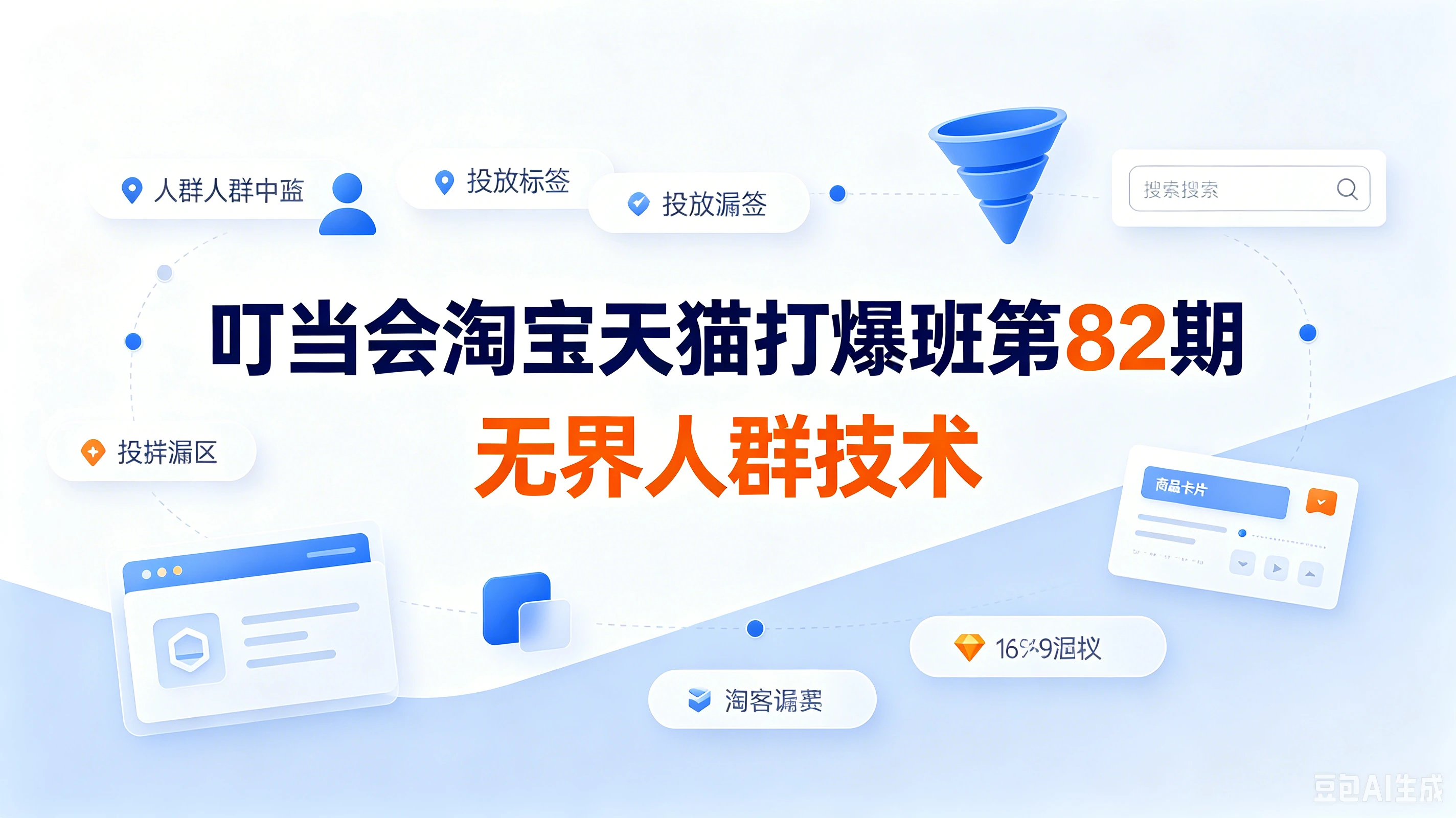 【精】叮当会淘宝天猫打爆班第82期:《无界人群技术》吃透无界人群全套原创打法-副业吧