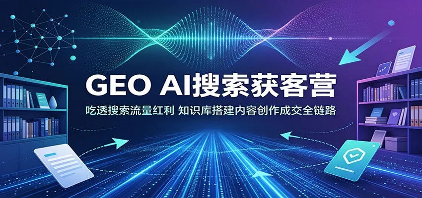 GEO AI搜索获客营:吃透搜索流量红利,知识库搭建内容创作成交全链路-副业吧