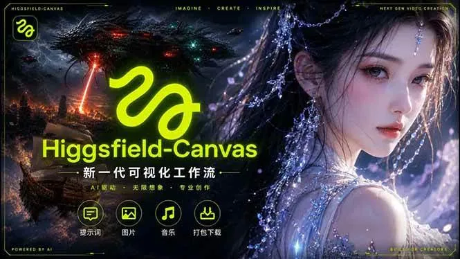 (18502期)Higgsfield Canvas AI视频制作详解,节点式工作流搭建,重构新式视频创作完整教程-副业吧