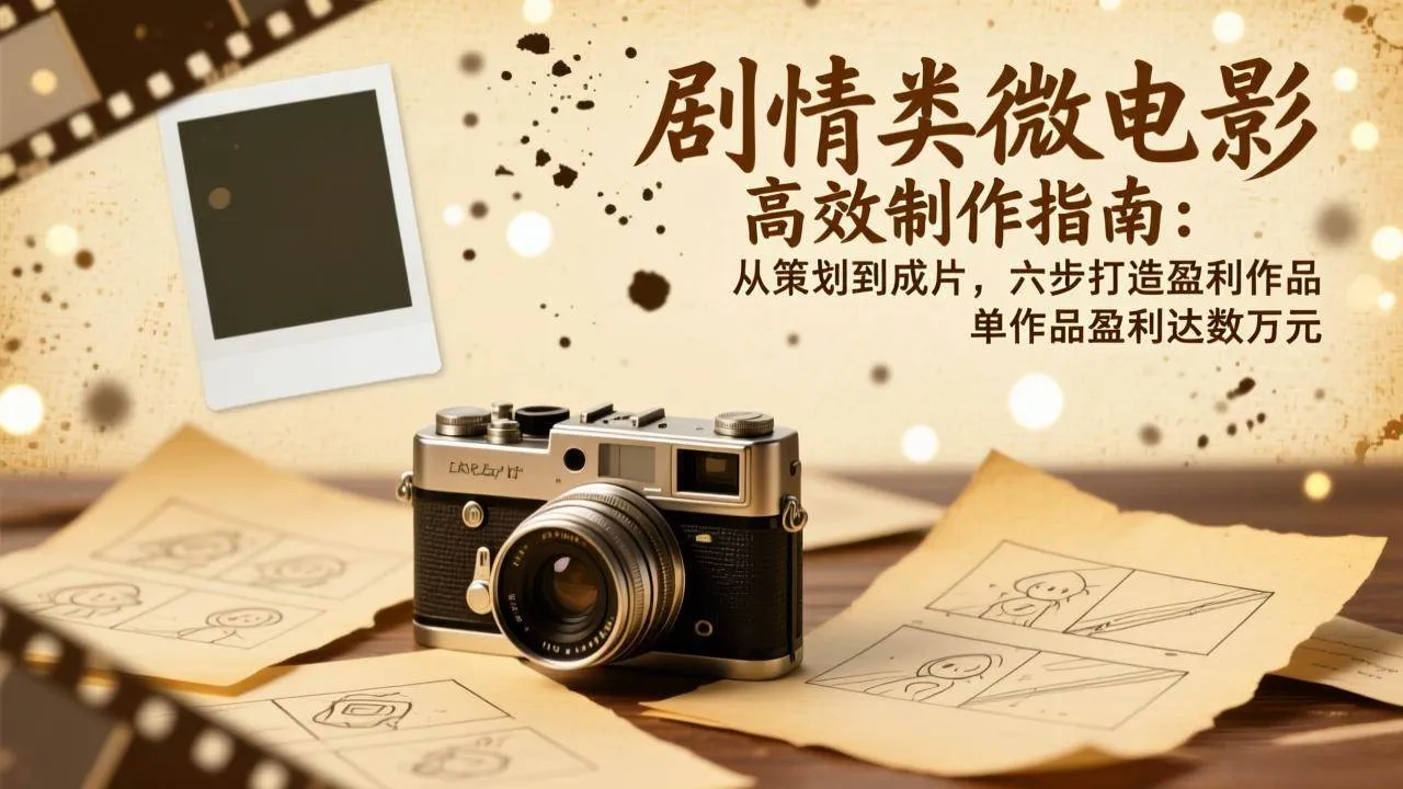 （17086期）剧情类微电影高效制作指南：从策划到成片，六步打造盈利作品，单作品盈利达数万元-副业吧