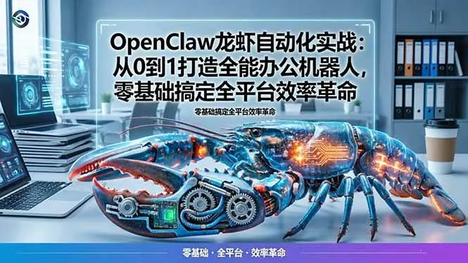 （17996期）OpenClaw龙虾自动化实战：从0到1打造全能办公机器人，零基础搞定全平台效率革命-副业吧