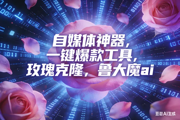 （16949期）ai鲁大魔，自媒体必备的软件，玫瑰克隆神器，一键爆款，详细教程